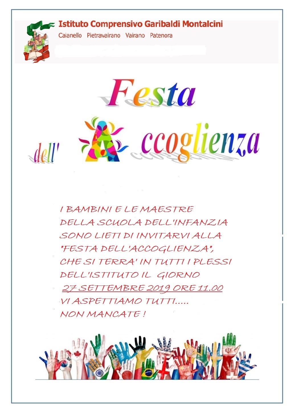 Festa dellAccoglienza Scuola dellInfanzia